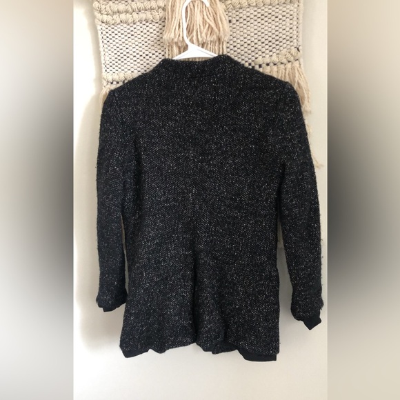 Club Monaco Wool Tweed Blazer Single Button Notched Lapel Grey Black - Picture 3 of 5